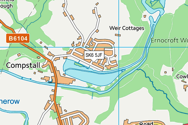 SK6 5JF map - OS VectorMap District (Ordnance Survey)