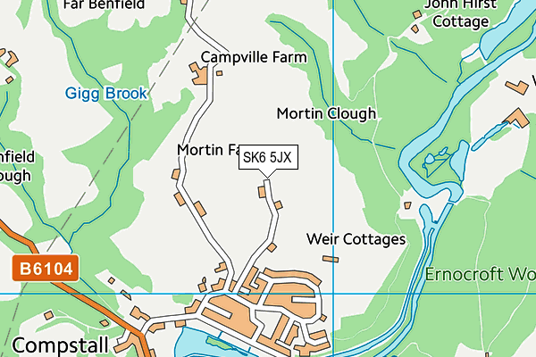 SK6 5JX map - OS VectorMap District (Ordnance Survey)