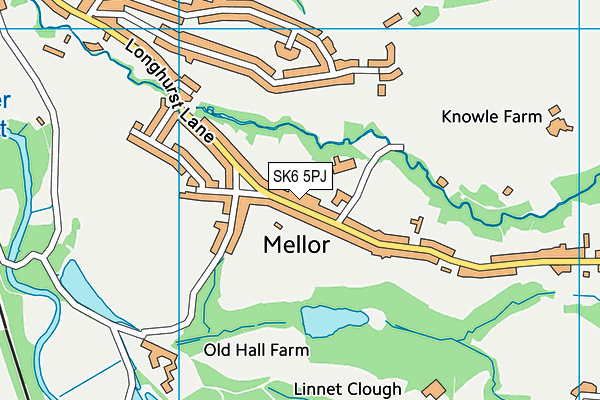 Map of MELLOR GARDEN SERVICES LTD at district scale