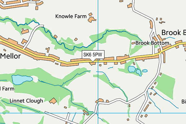 SK6 5PW map - OS VectorMap District (Ordnance Survey)