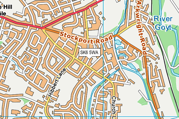 SK6 5WA map - OS VectorMap District (Ordnance Survey)