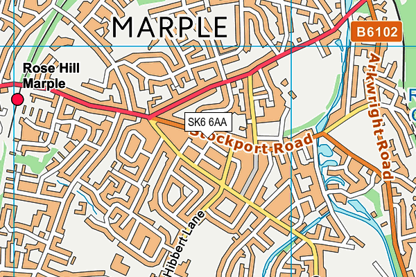 Life Leisure Marple (Closed) map (SK6 6AA) - OS VectorMap District (Ordnance Survey)