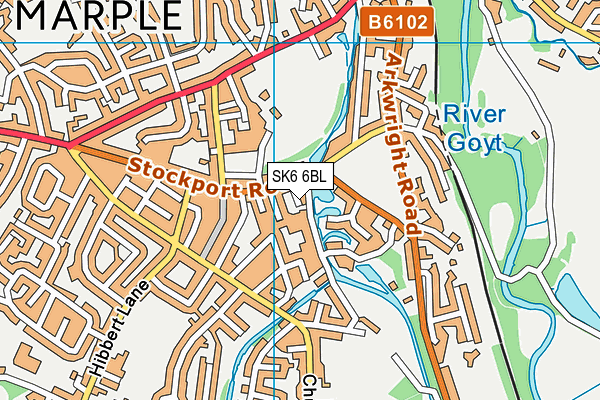 SK6 6BL map - OS VectorMap District (Ordnance Survey)