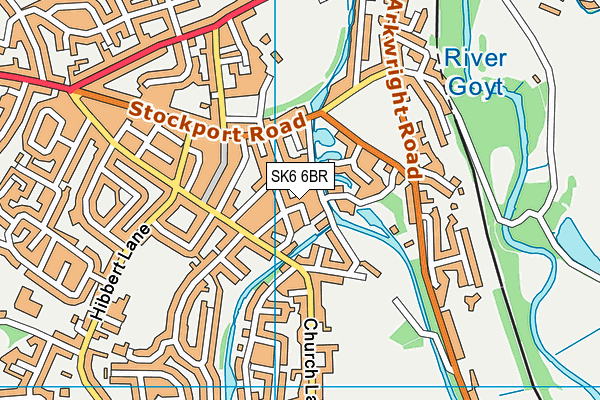 SK6 6BR map - OS VectorMap District (Ordnance Survey)