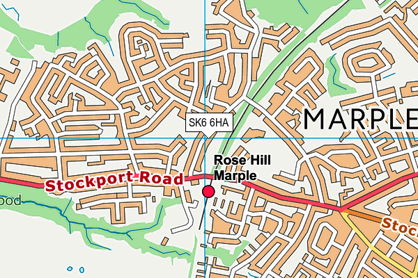 SK6 6HA map - OS VectorMap District (Ordnance Survey)