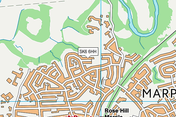 SK6 6HH map - OS VectorMap District (Ordnance Survey)