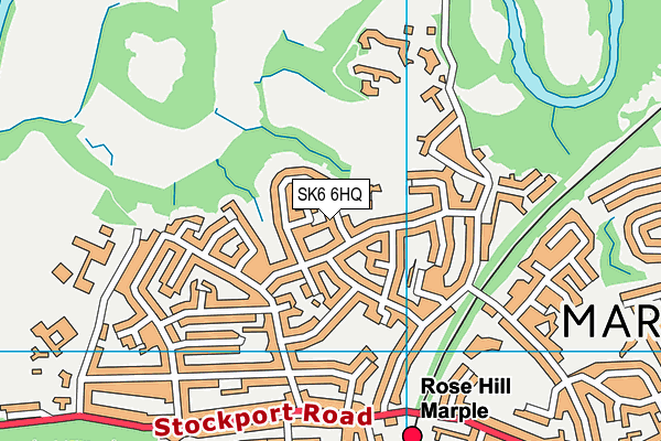 SK6 6HQ map - OS VectorMap District (Ordnance Survey)
