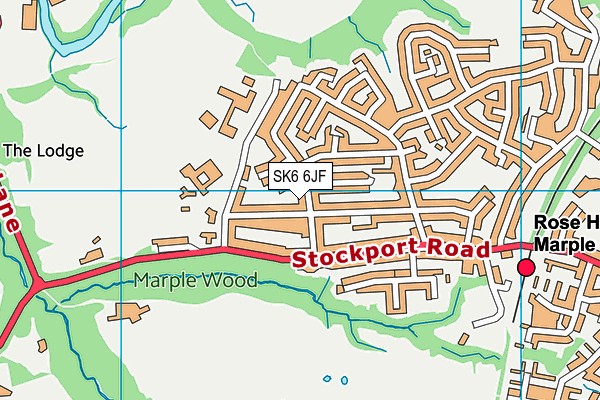 SK6 6JF map - OS VectorMap District (Ordnance Survey)