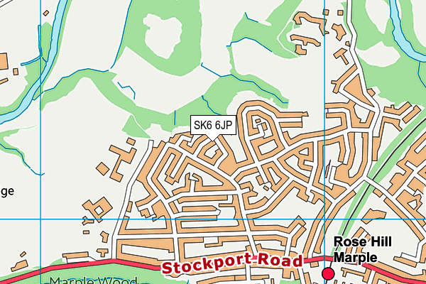 SK6 6JP map - OS VectorMap District (Ordnance Survey)