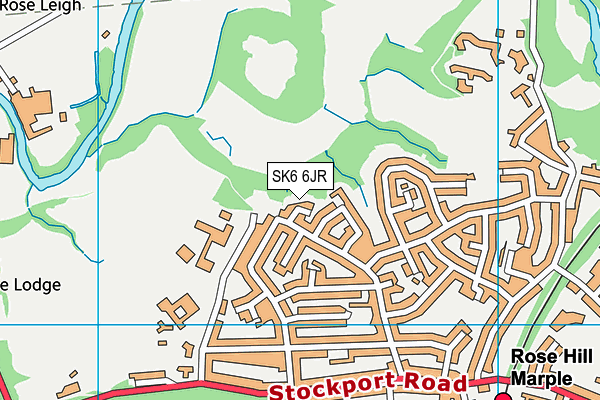 SK6 6JR map - OS VectorMap District (Ordnance Survey)