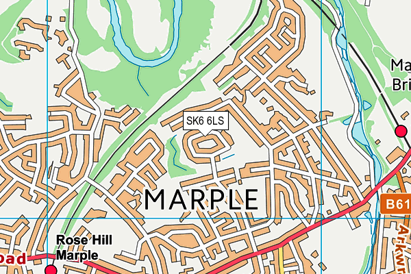SK6 6LS map - OS VectorMap District (Ordnance Survey)