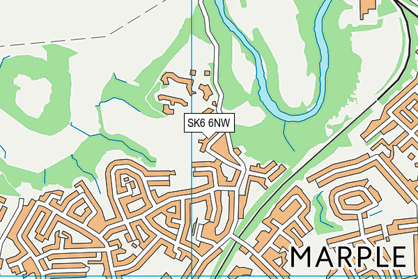 SK6 6NW map - OS VectorMap District (Ordnance Survey)