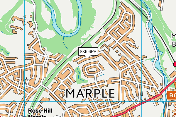 SK6 6PP map - OS VectorMap District (Ordnance Survey)
