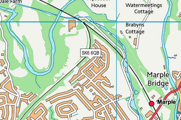 SK6 6QB map - OS VectorMap District (Ordnance Survey)