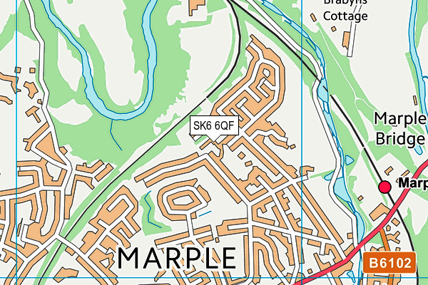 SK6 6QF map - OS VectorMap District (Ordnance Survey)