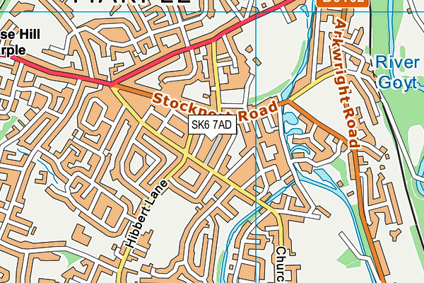 SK6 7AD map - OS VectorMap District (Ordnance Survey)