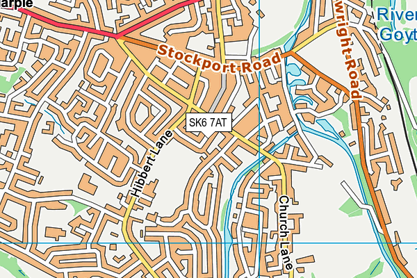 SK6 7AT map - OS VectorMap District (Ordnance Survey)