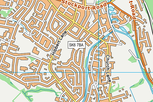 SK6 7BA map - OS VectorMap District (Ordnance Survey)