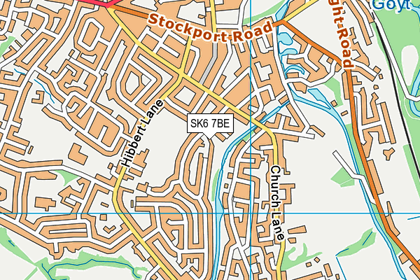 SK6 7BE map - OS VectorMap District (Ordnance Survey)