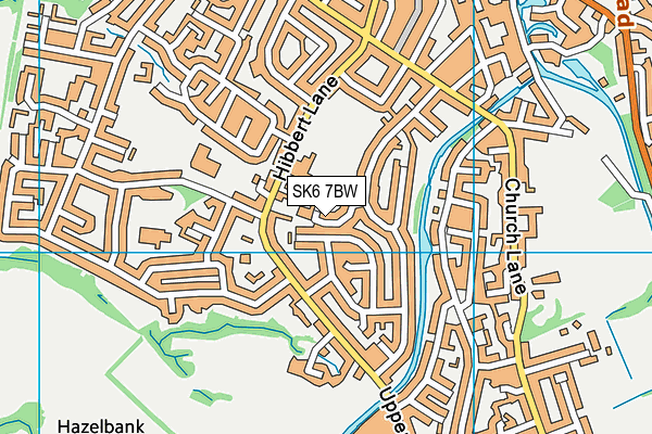 SK6 7BW map - OS VectorMap District (Ordnance Survey)