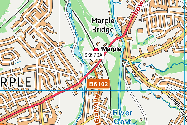 SK6 7DA map - OS VectorMap District (Ordnance Survey)