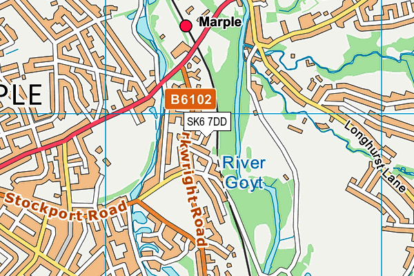 SK6 7DD map - OS VectorMap District (Ordnance Survey)