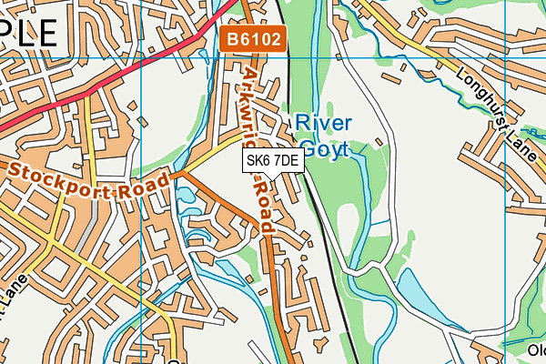 SK6 7DE map - OS VectorMap District (Ordnance Survey)