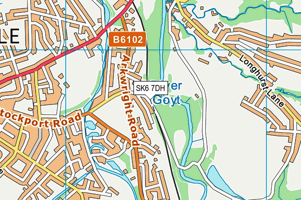 SK6 7DH map - OS VectorMap District (Ordnance Survey)