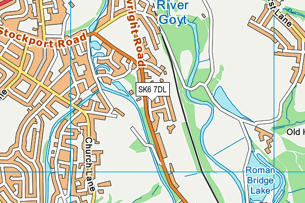 SK6 7DL map - OS VectorMap District (Ordnance Survey)