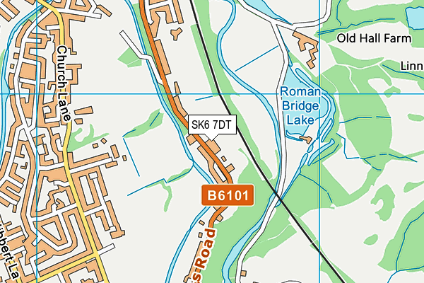 SK6 7DT map - OS VectorMap District (Ordnance Survey)