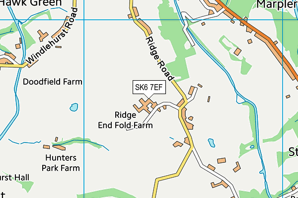 SK6 7EF map - OS VectorMap District (Ordnance Survey)