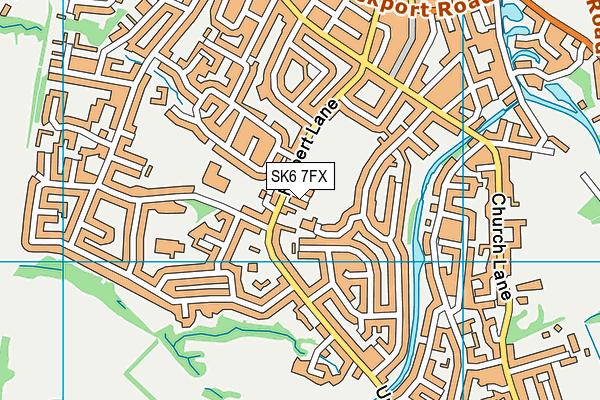SK6 7FX map - OS VectorMap District (Ordnance Survey)
