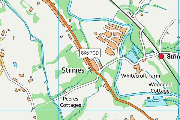 SK6 7GD map - OS VectorMap District (Ordnance Survey)