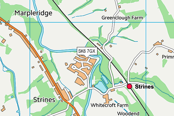 SK6 7GX map - OS VectorMap District (Ordnance Survey)