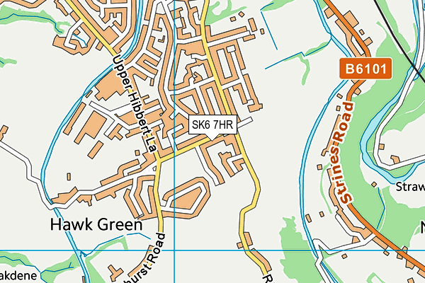 SK6 7HR map - OS VectorMap District (Ordnance Survey)