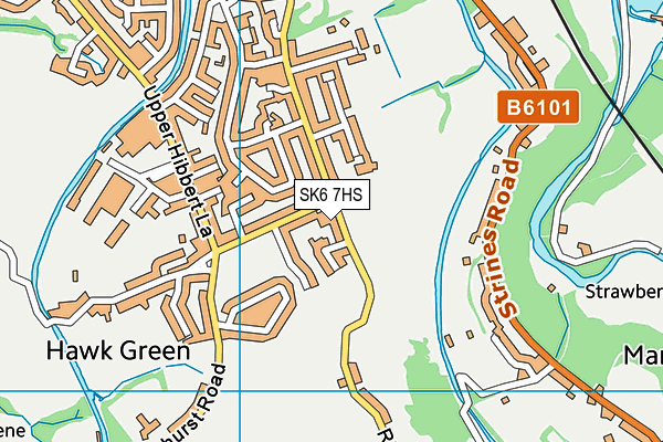 SK6 7HS map - OS VectorMap District (Ordnance Survey)