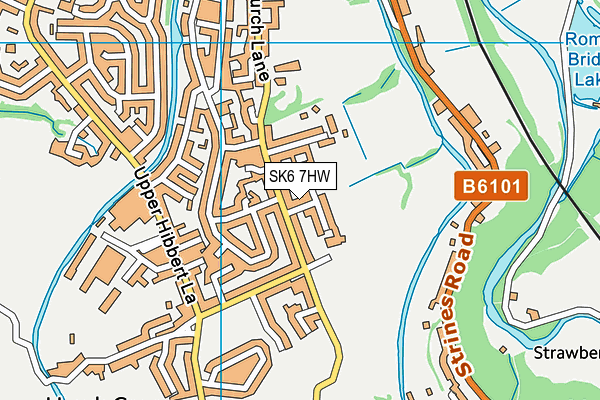 SK6 7HW map - OS VectorMap District (Ordnance Survey)