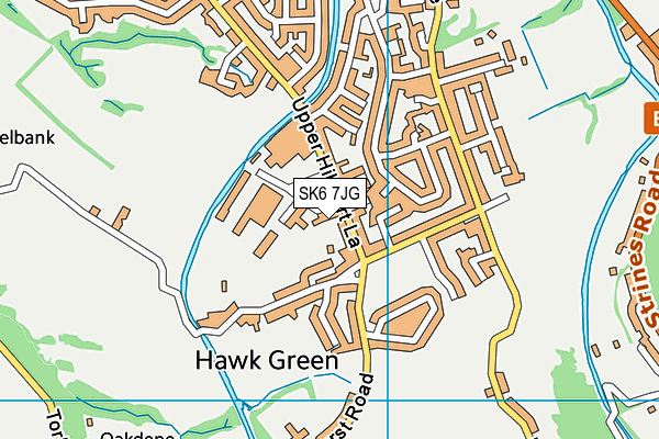 SK6 7JG map - OS VectorMap District (Ordnance Survey)