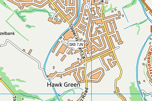 SK6 7JN map - OS VectorMap District (Ordnance Survey)