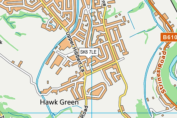 SK6 7LE map - OS VectorMap District (Ordnance Survey)