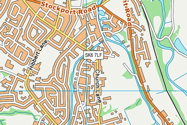 SK6 7LF map - OS VectorMap District (Ordnance Survey)