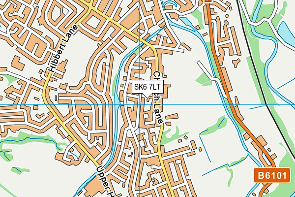 SK6 7LT map - OS VectorMap District (Ordnance Survey)