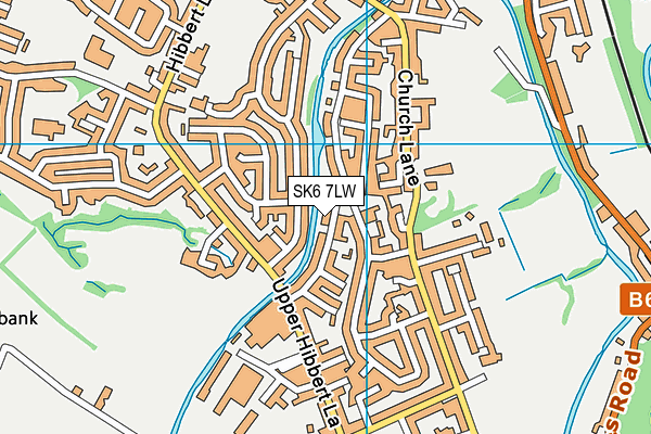 SK6 7LW map - OS VectorMap District (Ordnance Survey)