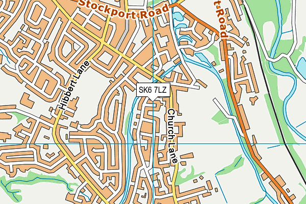 SK6 7LZ map - OS VectorMap District (Ordnance Survey)