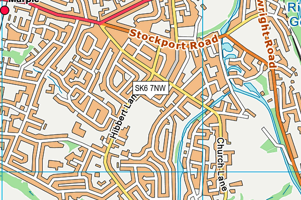 SK6 7NW map - OS VectorMap District (Ordnance Survey)