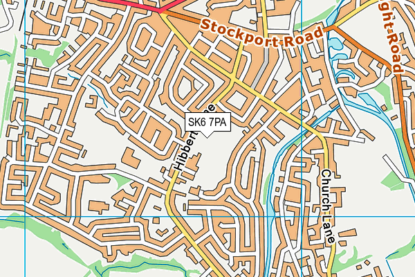 Marple Sixth Form College (Closed) map (SK6 7PA) - OS VectorMap District (Ordnance Survey)