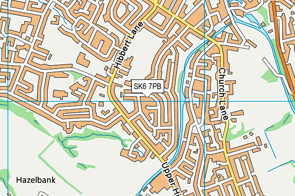 SK6 7PB map - OS VectorMap District (Ordnance Survey)