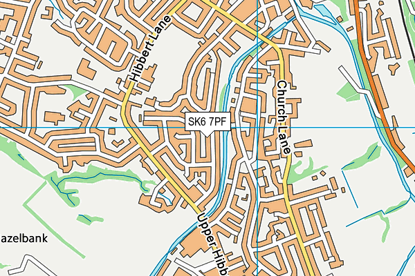 SK6 7PF map - OS VectorMap District (Ordnance Survey)