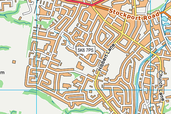 SK6 7PS map - OS VectorMap District (Ordnance Survey)