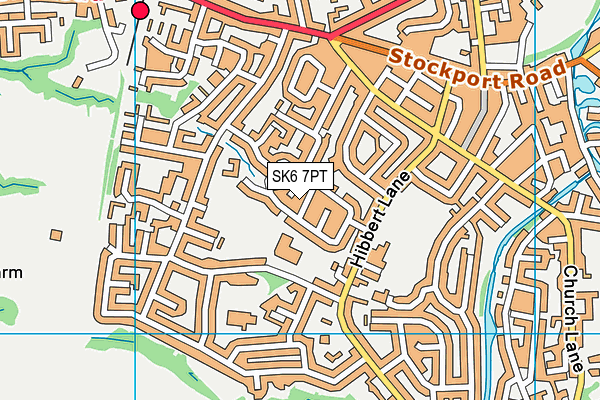 SK6 7PT map - OS VectorMap District (Ordnance Survey)